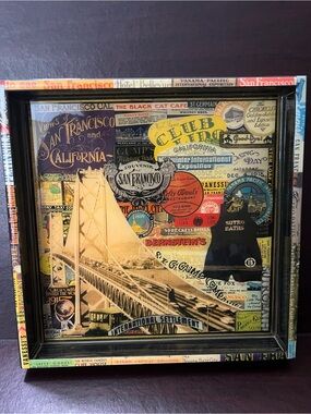 Vintage Signed Annie Modica Handmade Tray for Gumps/San Francisco.
